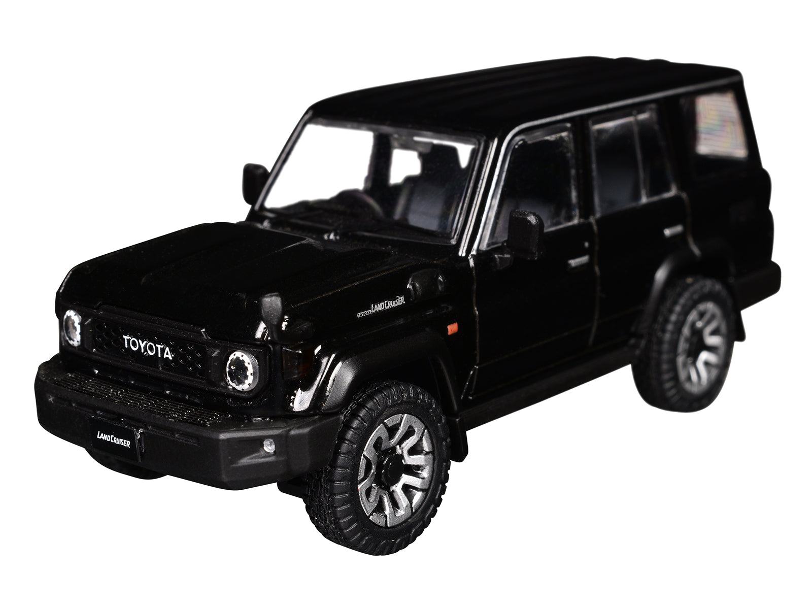 Toyota Land Cruiser (J76) RHD (Right Hand Drive) Black 1/64 Diecast Model Car by GCD - image 2