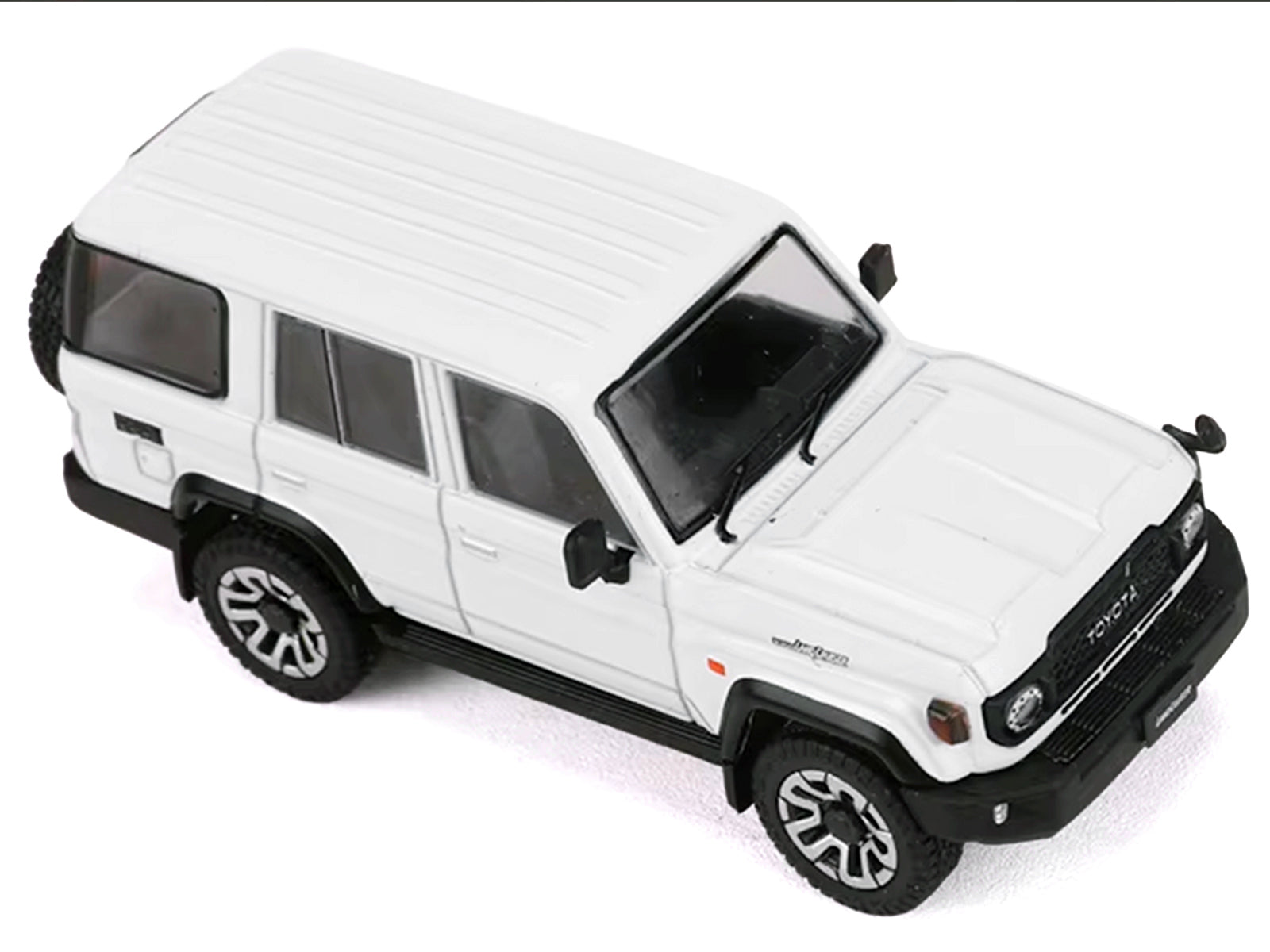 Toyota Land Cruiser (J76) RHD (Right Hand Drive) White 1/64 Diecast Model Car by GCD - image 3