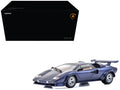 Lamborghini Countach LP 5000 Quattrovalvole Dark Blue Metallic 1/18 Diecast Model Car by Kyosho