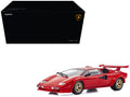 Lamborghini Countach LP 5000 Quattrovalvole Red with Gold Wheels 1/18 Diecast Model Car by Kyosho