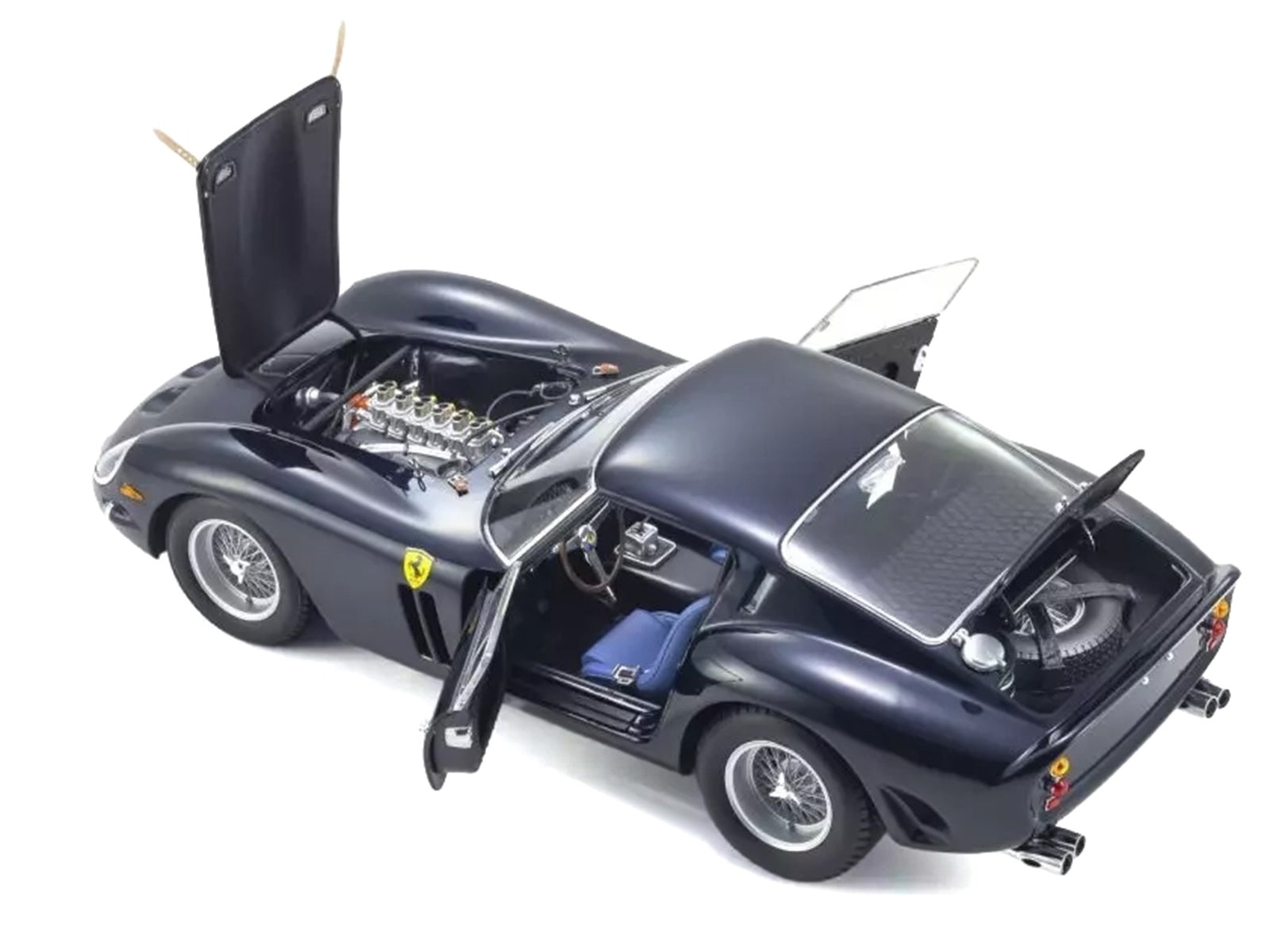 Ferrari 250 GTO Dark Blue Metallic 1/18 Diecast Model Car by Kyosho