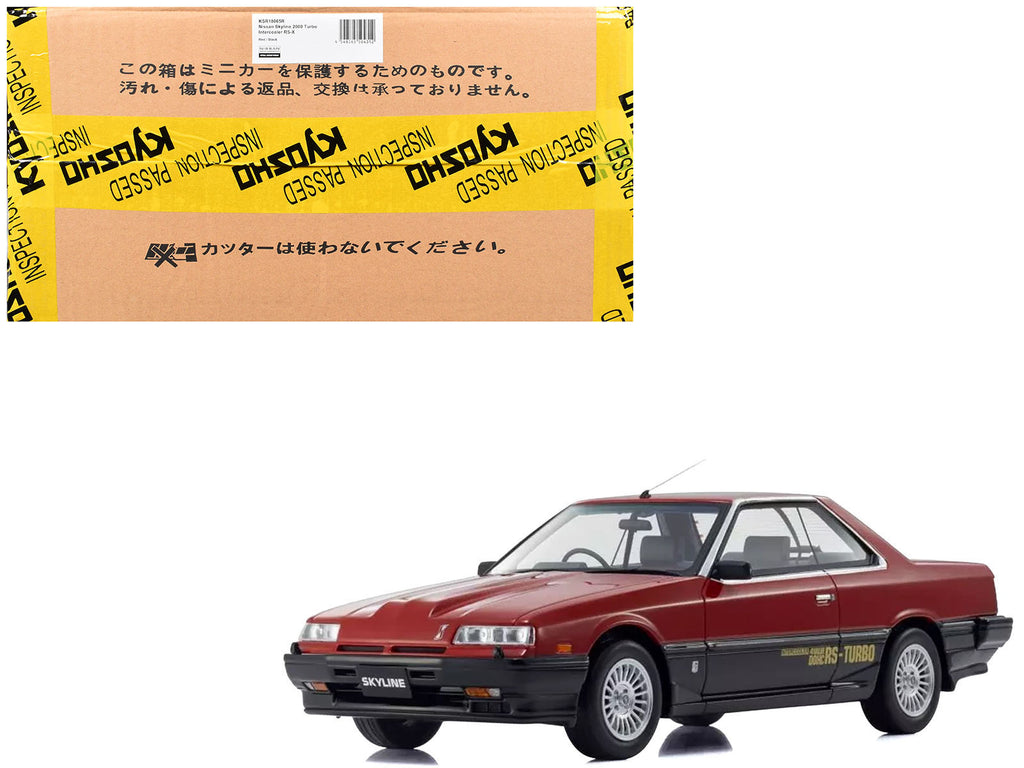 Nissan Skyline 2000 Turbo Intercooler RS-X RHD (Right Hand Drive) Red and Black 1/18 Model Car by Kyosho