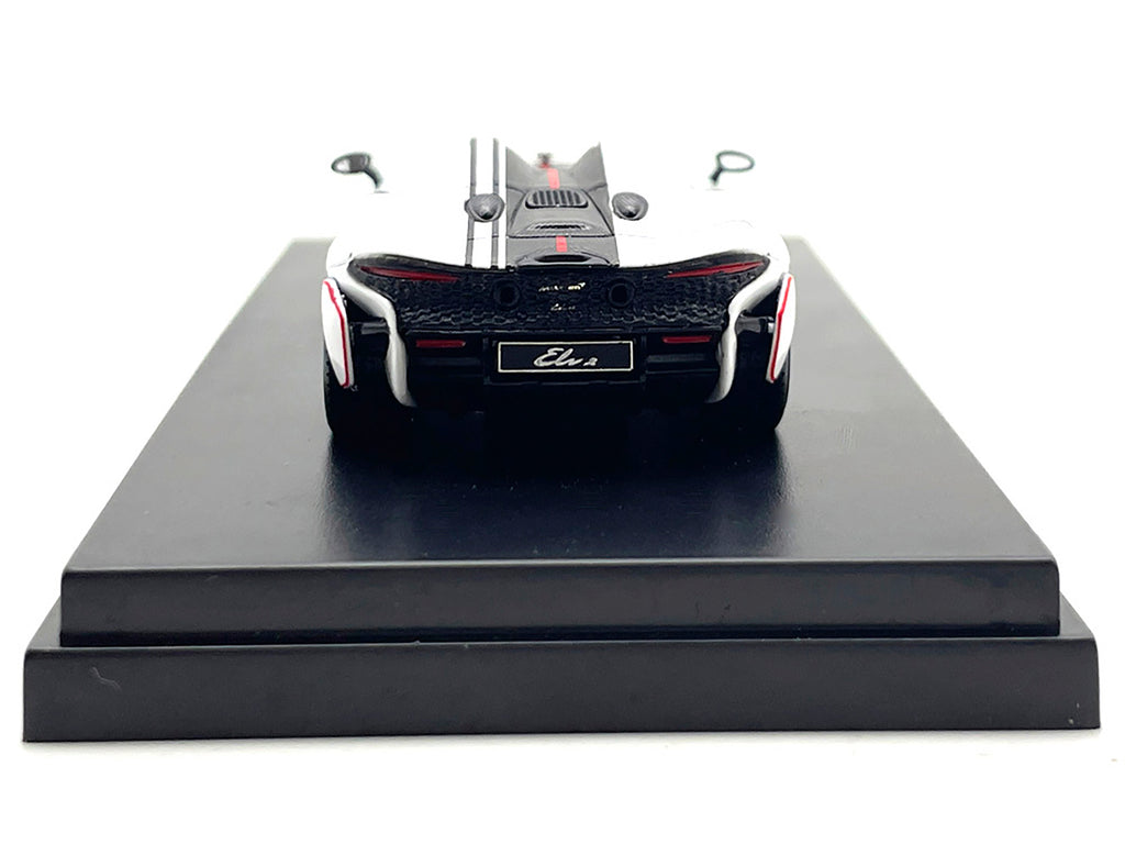 McLaren Elva Convertible White with Carbon and Red Stripes 1/64 Diecast Model Car by LCD Models - image 3
