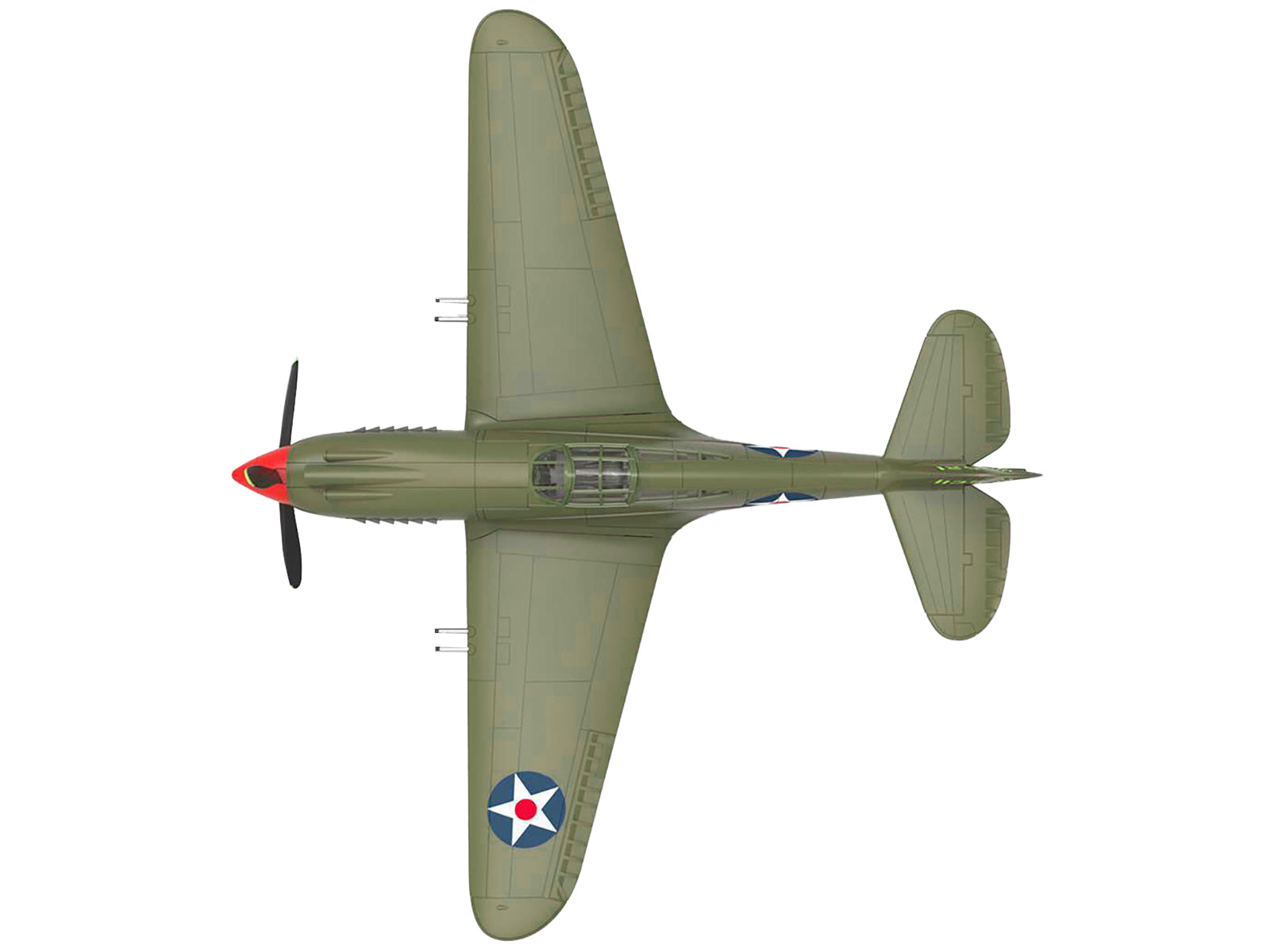 Curtiss P-40B Warhawk Aircraft "Hawaii" (1945) United States Army Air Forces "Planes of World War II" Series 1/72 Diecast Model Airplane by Luppa - image 3
