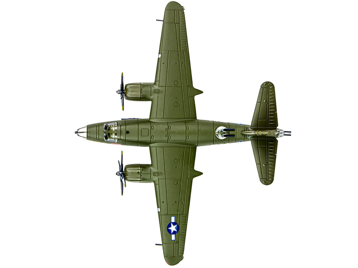 Martin B-26B Marauder Bomber Aircraft "QQQQ 556th Bomb Squadron 387th Bomb Group" United States Army Air Forces (1943) "Planes of World War II" Series 1/144 Diecast Model Airplane by Luppa - image 3