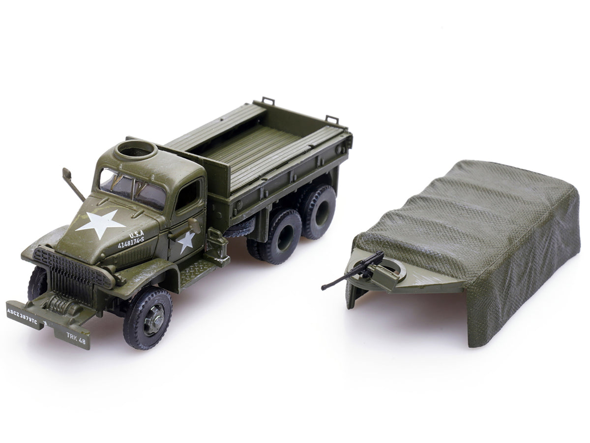 GMC CCKW 353 Truck With Mounted Gun Olive Drab "4148174-S" US Army World War II 1/72 Diecast Model by Legion - image 2