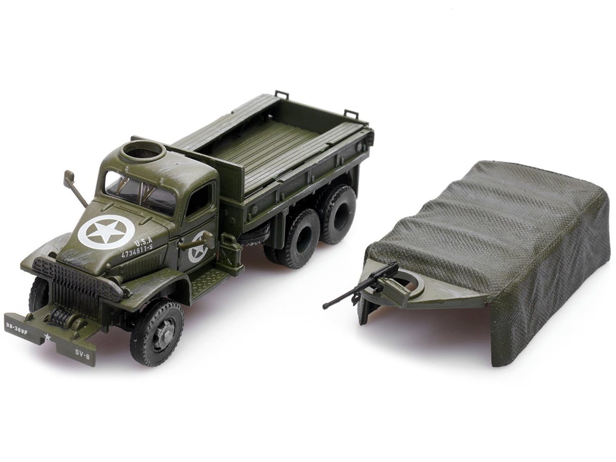 GMC CCKW 353 Truck With Mounted Gun Olive Drab "4734511-S" US Army World War II 1/72 Diecast Model by Legion - image 2