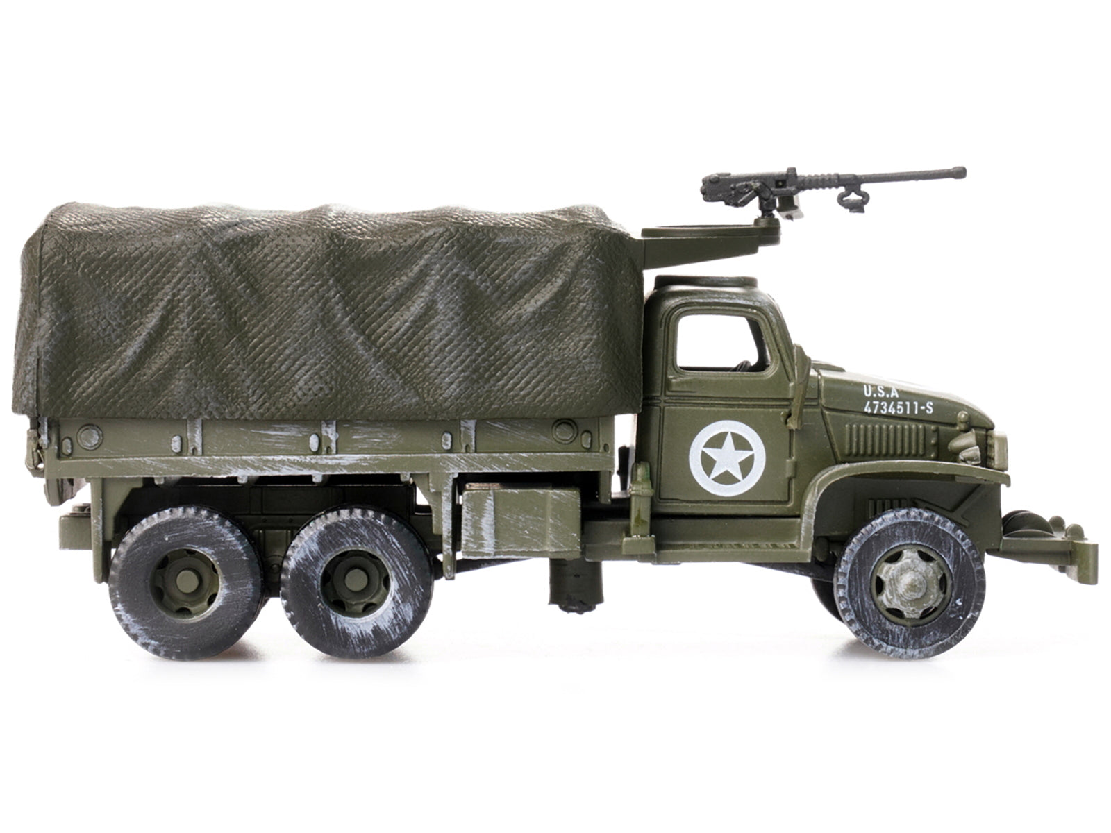 GMC CCKW 353 Truck With Mounted Gun Olive Drab "4734511-S" US Army World War II 1/72 Diecast Model by Legion - image 3