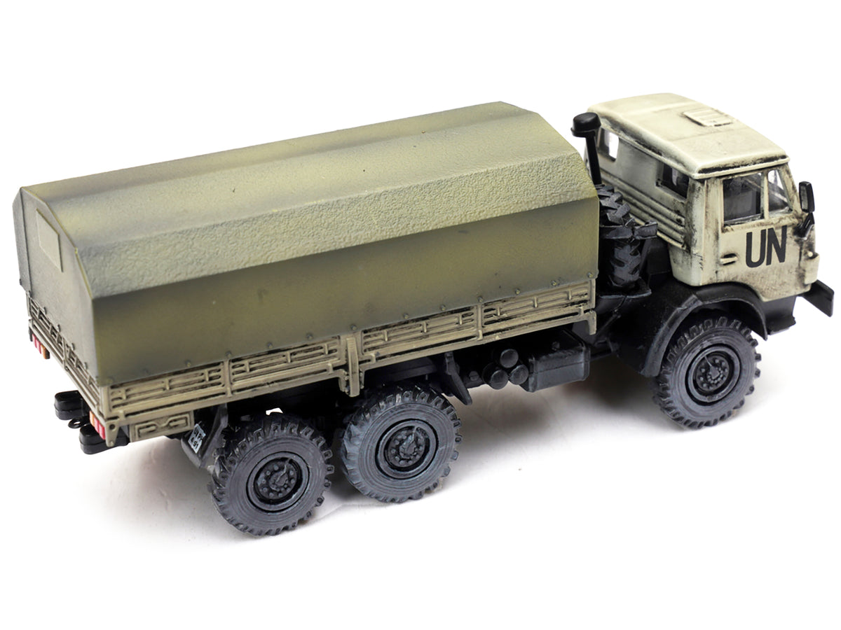 Kamaz 4310 Transport Truck Beige (Weathered) "United Nations" 1/72 Diecast Model by Legion - image 4