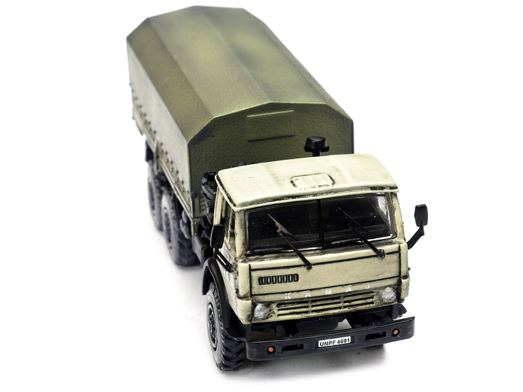 Kamaz 4310 Transport Truck Beige (Weathered) "United Nations" 1/72 Diecast Model by Legion - image 3