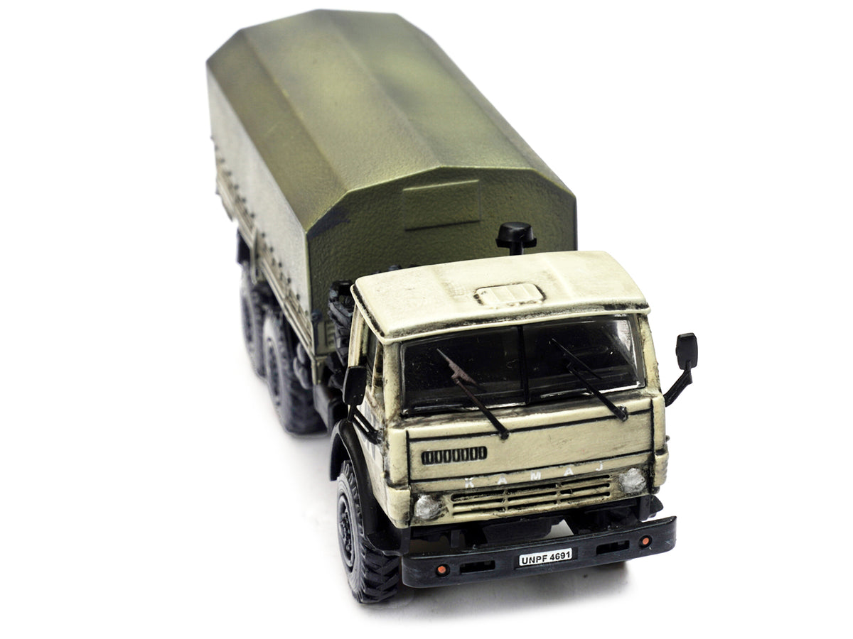 Kamaz 4310 Transport Truck Beige (Weathered) "United Nations" 1/72 Diecast Model by Legion - image 3