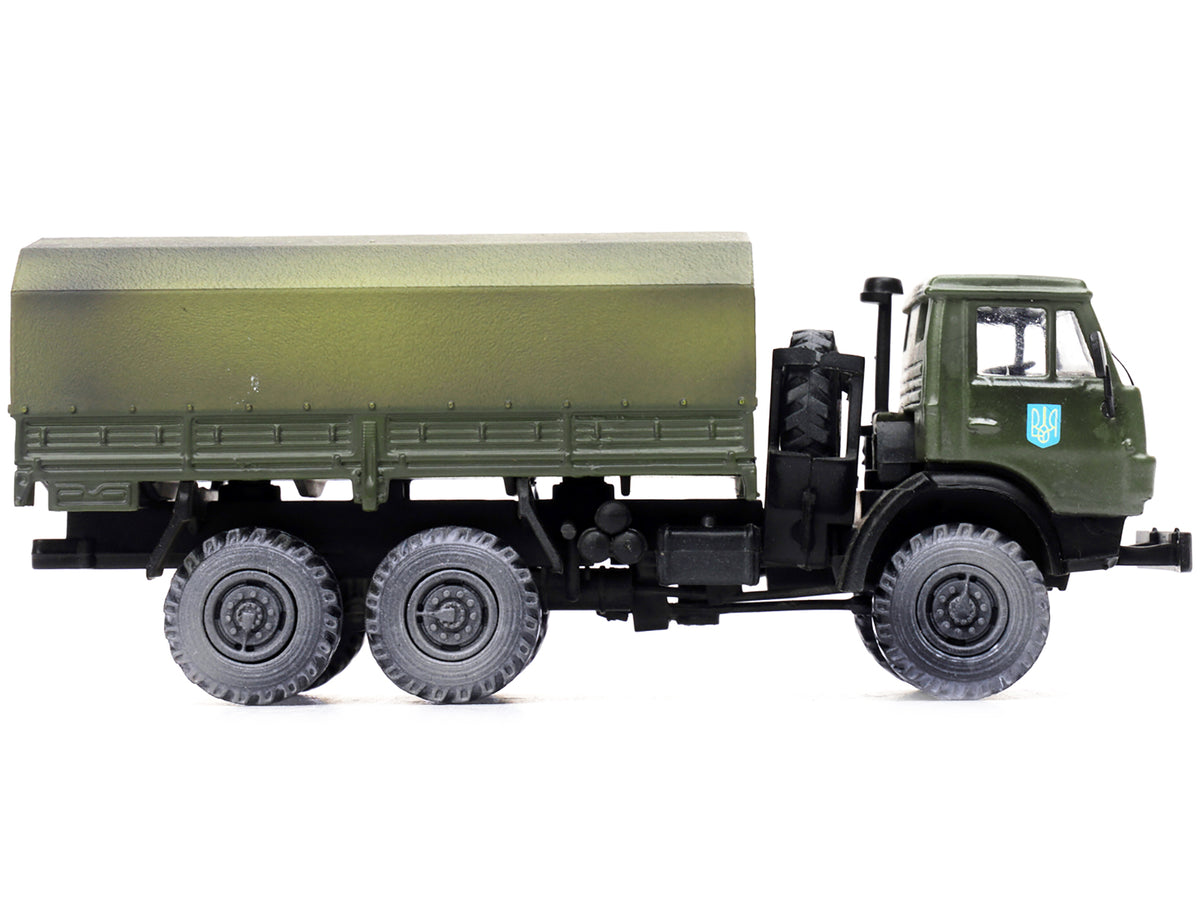 Kamaz 4310 Transport Truck Green (Weathered) "Ukrainian Ground Forces" 1/72 Diecast Model by Legion - image 2