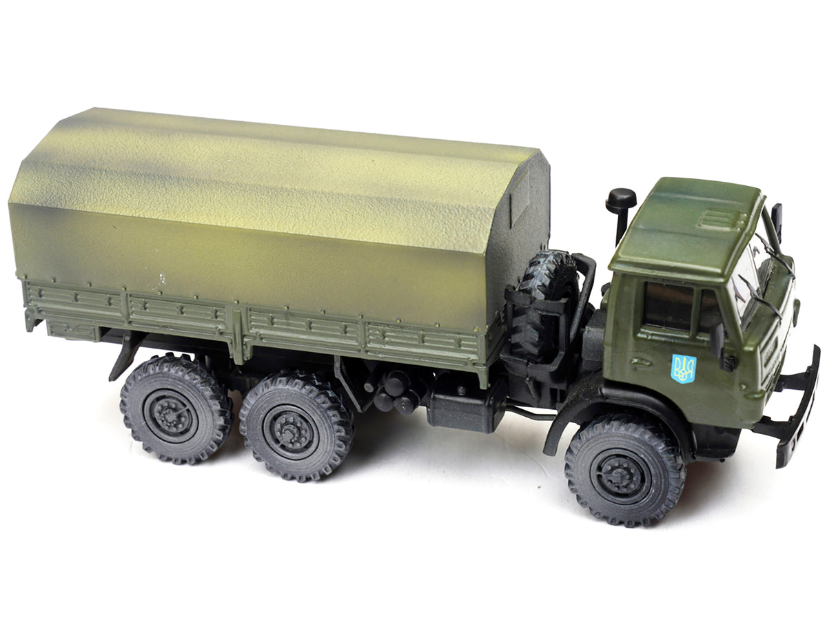 Kamaz 4310 Transport Truck Green (Weathered) "Ukrainian Ground Forces" 1/72 Diecast Model by Legion - image 3