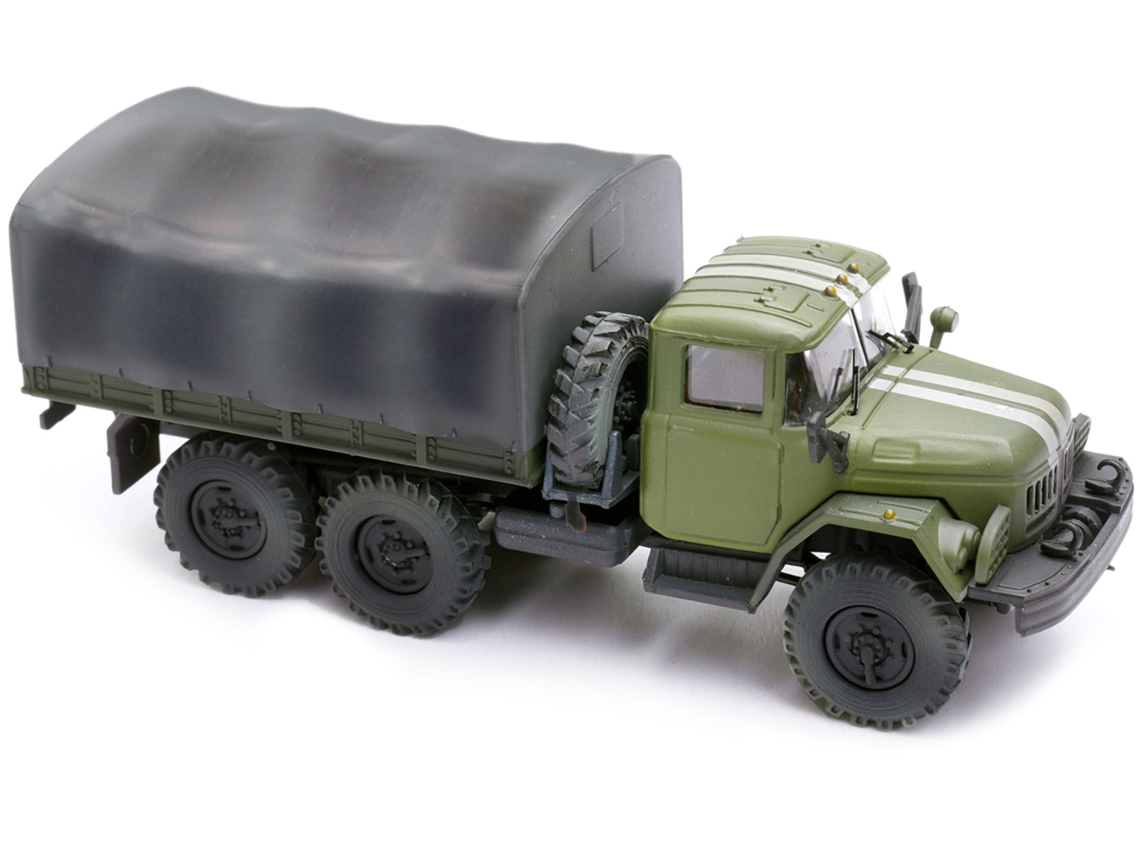 ZIL 131 Cargo Truck Green with White Stripes "Ukrainian Ground Forces" 1/72 Diecast Model by Legion - image 3