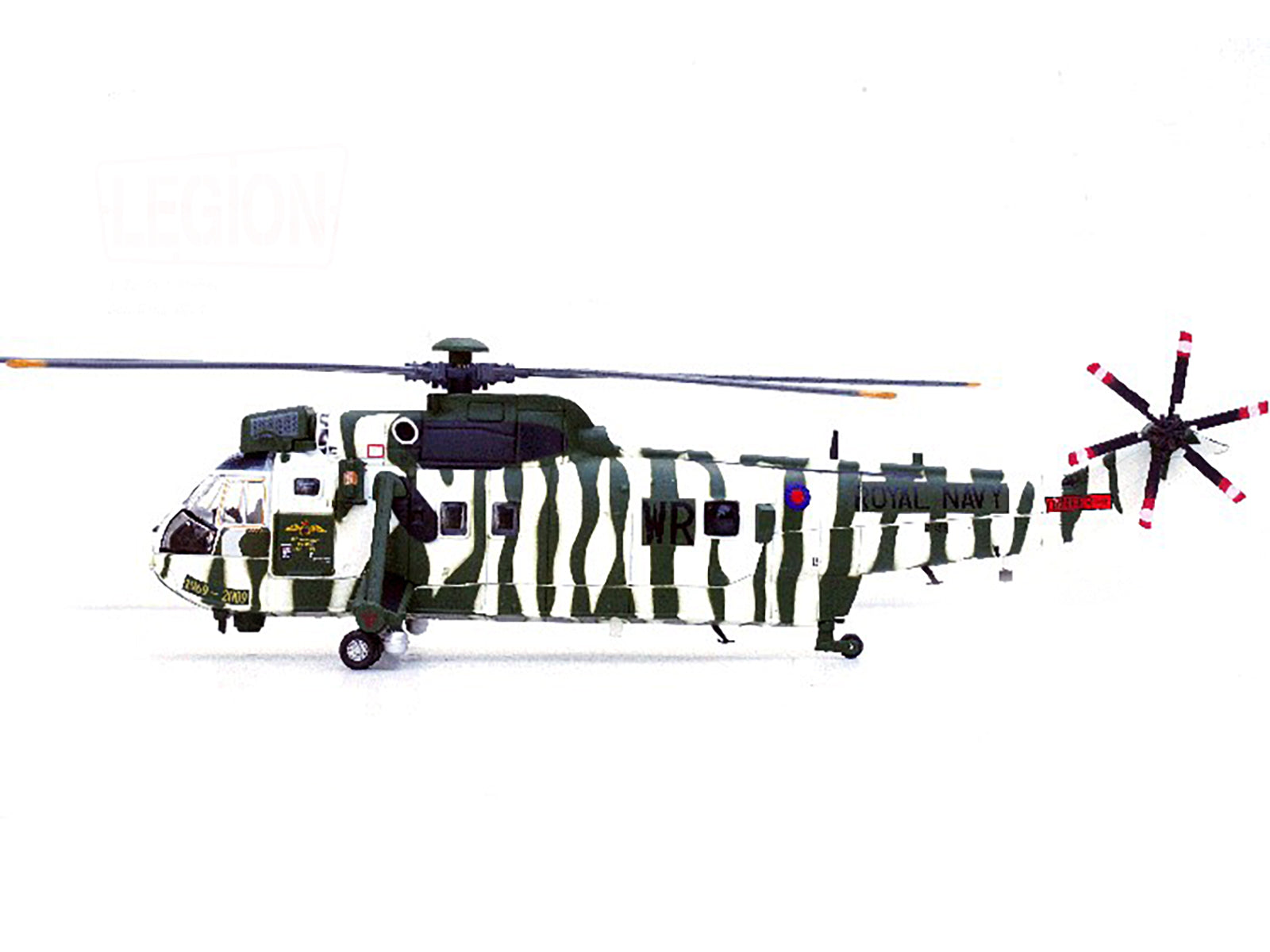 Westland Sea King HC.4 Helicopter "40th Anniversary Livery 848 Naval Air Squadron Commando Helicopter Force Royal Naval Air Station Yeovilton Somerset" (2009) British Royal Navy 1/72 Diecast Model by Legion - image 3