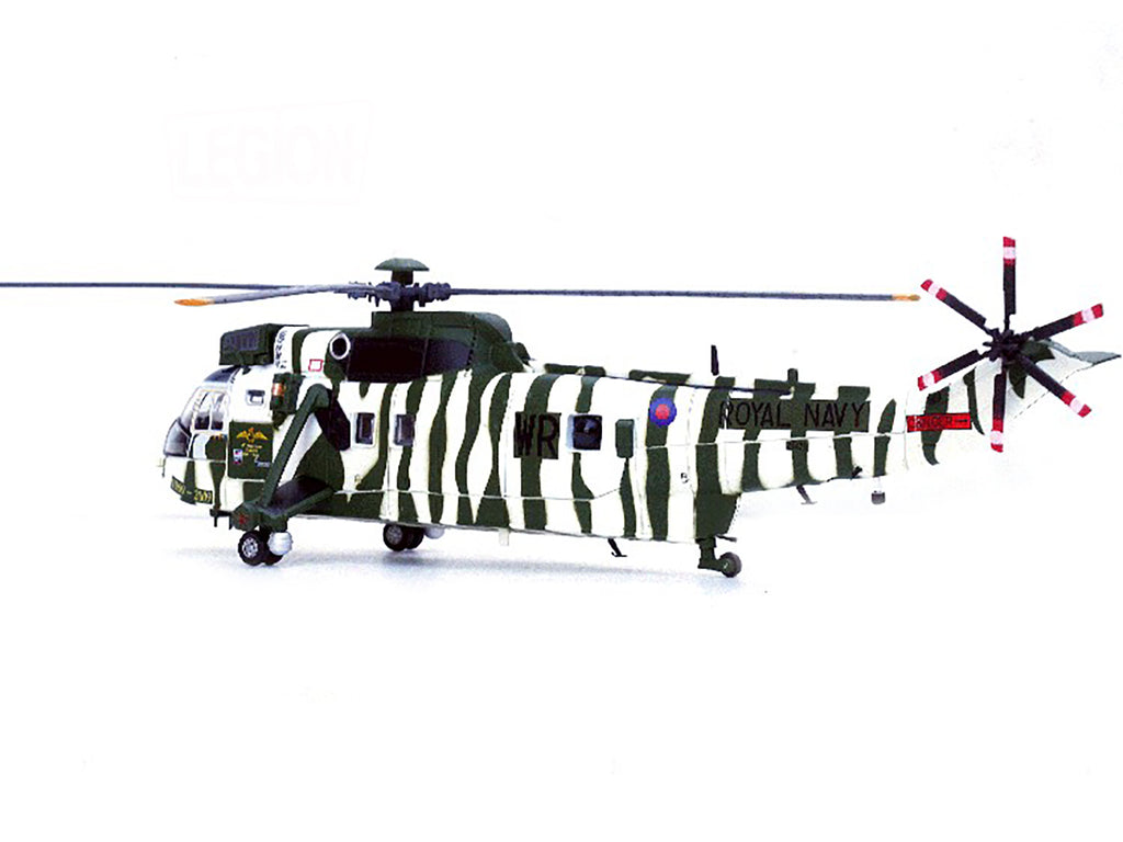 Westland Sea King HC.4 Helicopter "40th Anniversary Livery 848 Naval Air Squadron Commando Helicopter Force Royal Naval Air Station Yeovilton Somerset" (2009) British Royal Navy 1/72 Diecast Model by Legion - image 2
