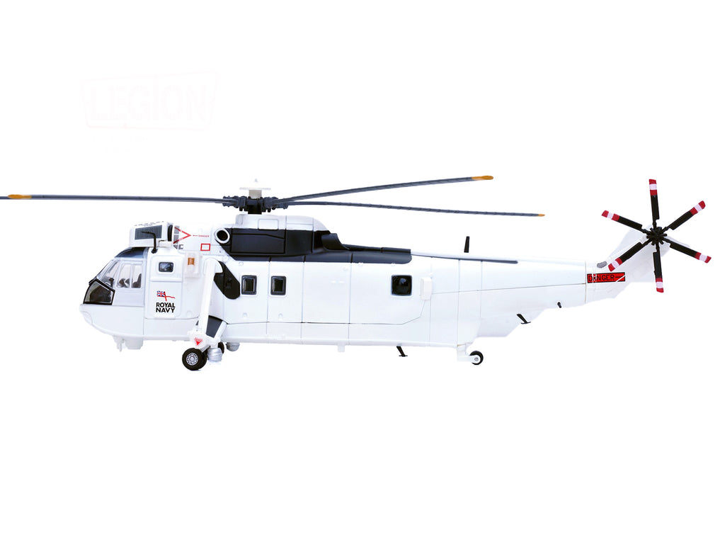 Westland Sea King HC.4 Helicopter "White Livery 845 Naval Air Squadron United Nations Protection Force Bosnia/Croatia" (1995) British Royal Navy 1/72 Diecast Model by Legion - image 4