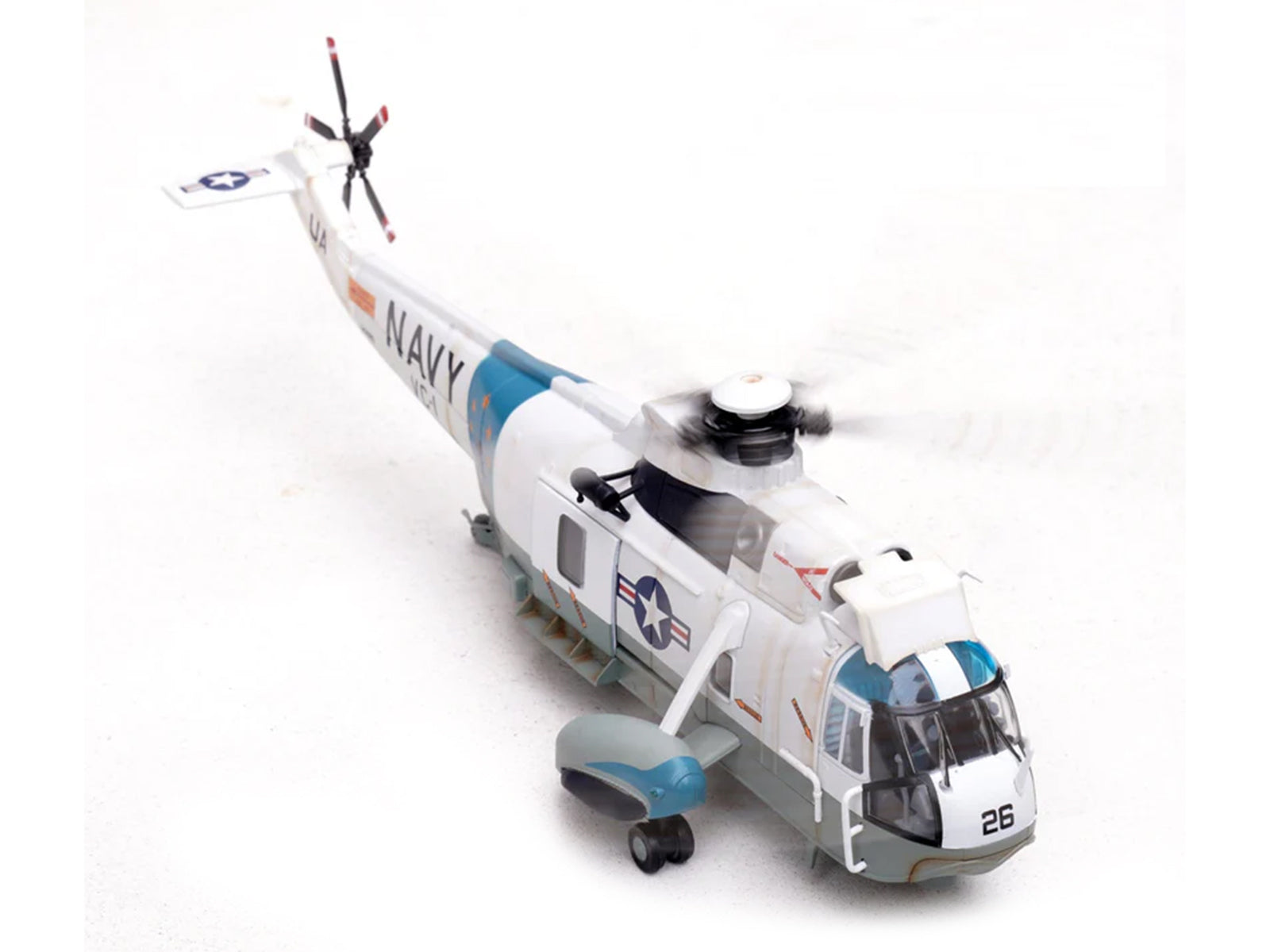 Sikorsky SH-3G Sea King Helicopter "149925/UA 26 Fleet Composite Squadron 1 Blue Alii NAS Barbers Point Hawaii" (1970s) United States Navy 1/72 Diecast Model by Legion - image 4