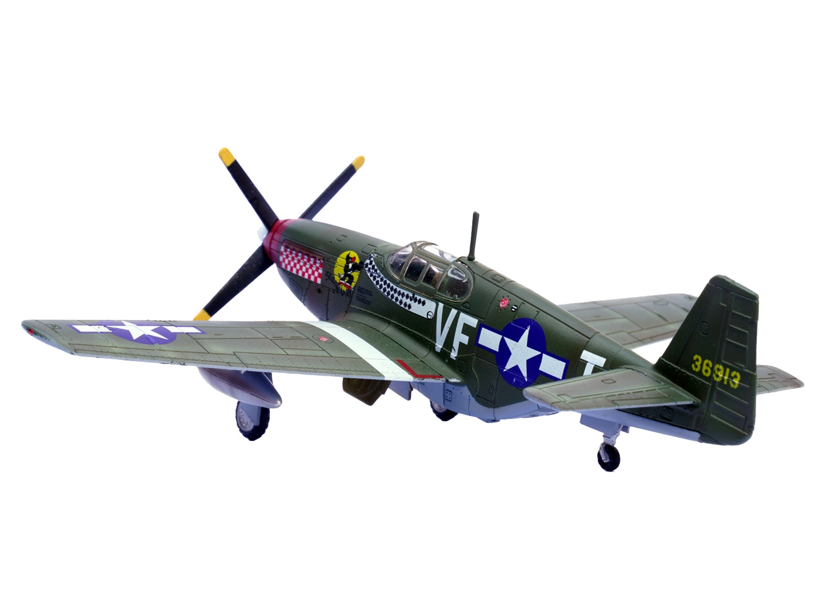 North American P-51B Mustang Aircraft "Shangri-La 336th Fighter Squadron 4th Fighter Group" (1944) United States Army Air Forces 1/72 Diecast Model Airplane by Legion - image 3
