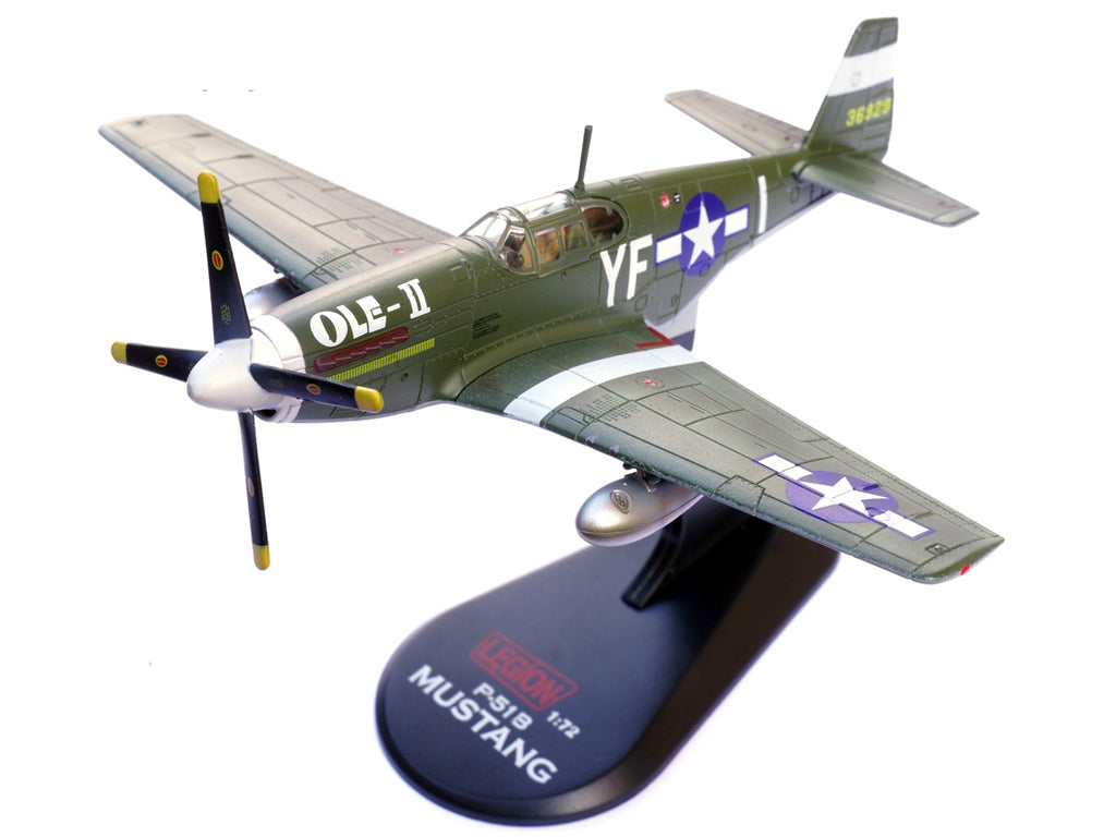 North American P-51B Mustang Aircraft "Ole-II 358th Fighter Squadron 355th Fighter Group Steeple Morden Strafers" (1944) United States Army Air Forces 1/72 Diecast Model Airplane by Legion - image 4