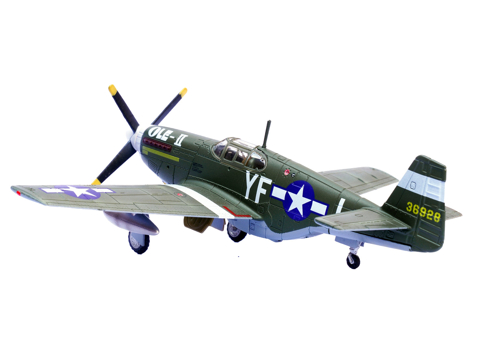 North American P-51B Mustang Aircraft "Ole-II 358th Fighter Squadron 355th Fighter Group Steeple Morden Strafers" (1944) United States Army Air Forces 1/72 Diecast Model Airplane by Legion - image 3