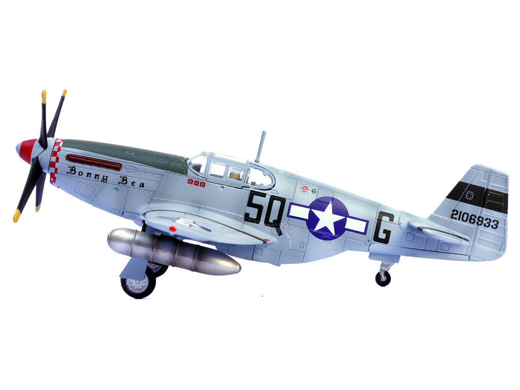 North American P-51B Mustang Aircraft "Bonny Bea 504th Fighter Squadron 339th Fighter Group" (1944) United States Army Air Forces 1/72 Diecast Model Airplane by Legion - image 2