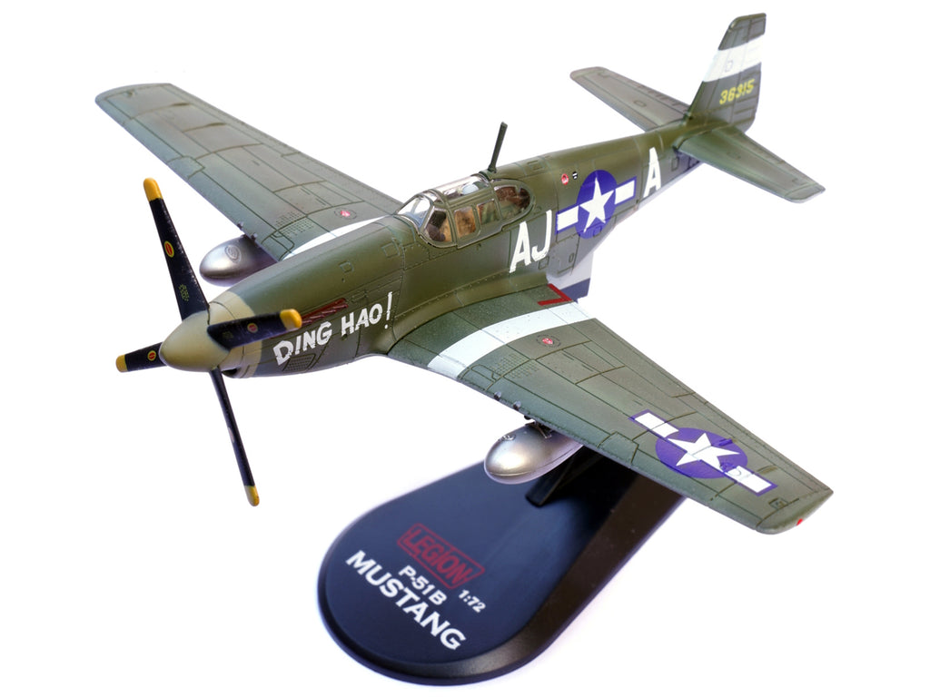 North American P-51B Mustang Aircraft "Ding Hao! 356th Fighter Squadron 354th Fighter Group" (1944) United States Army Air Forces 1/72 Diecast Model Airplane by Legion - image 4