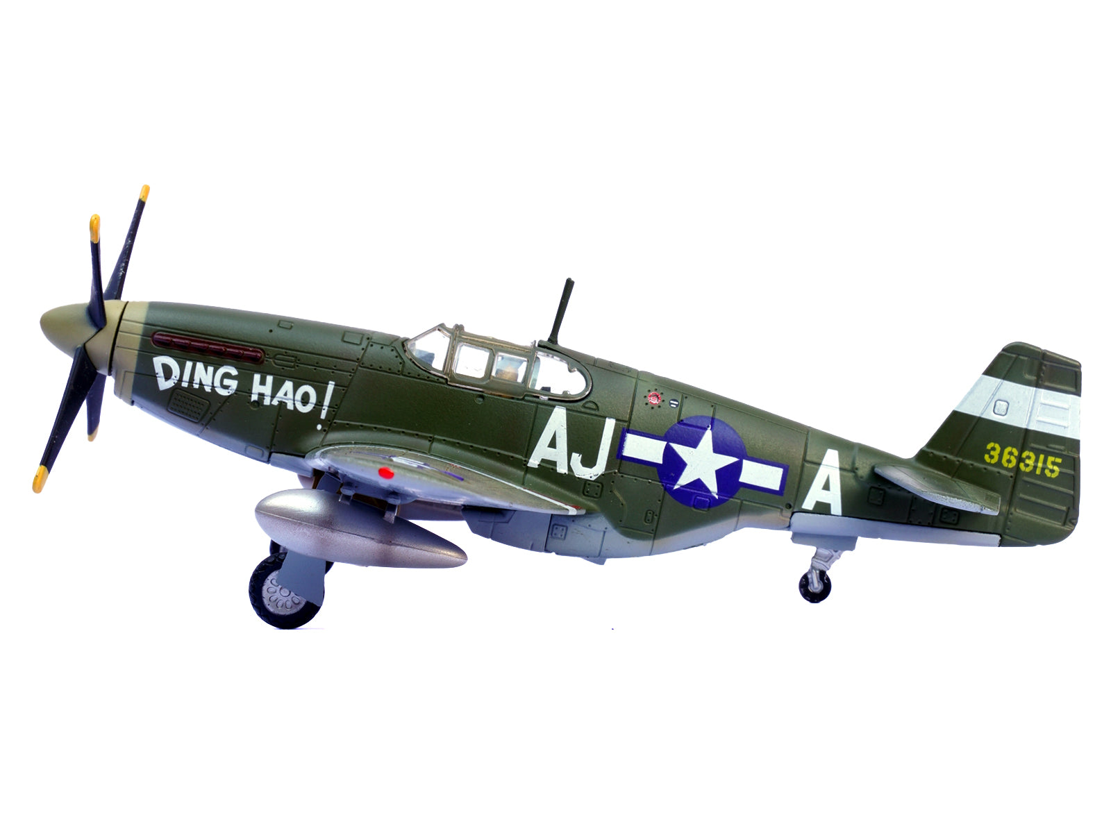 North American P-51B Mustang Aircraft "Ding Hao! 356th Fighter Squadron 354th Fighter Group" (1944) United States Army Air Forces 1/72 Diecast Model Airplane by Legion - image 2