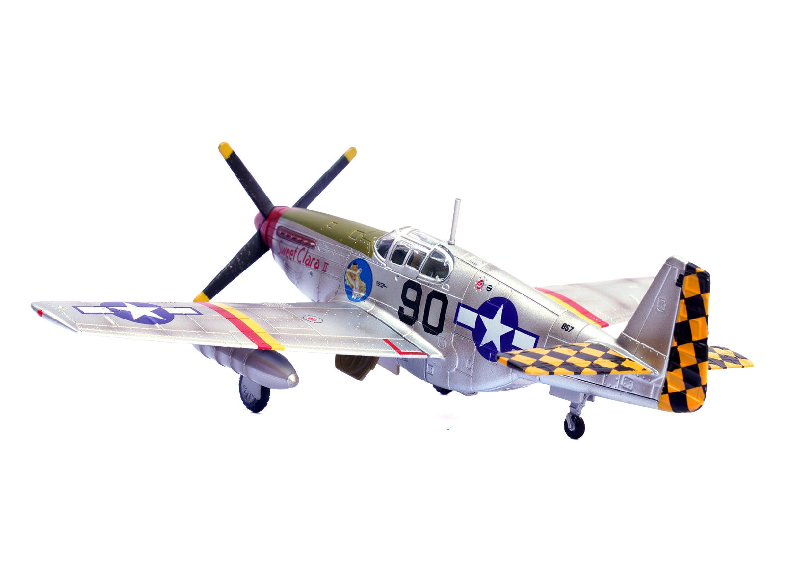 North American P-51B Mustang Aircraft "Sweet Clara II 319th Fighter Squadron 325th Fighter Group" (1944) United States Army Air Forces 1/72 Diecast Model Airplane by Legion - image 3
