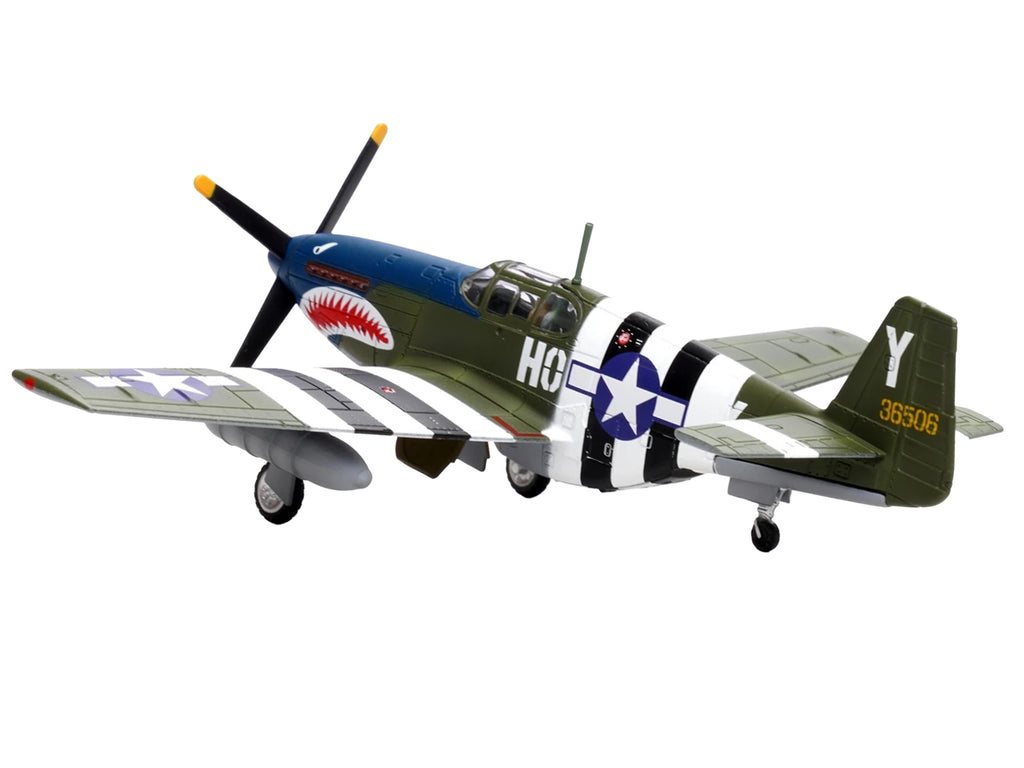North American P-51B Mustang Aircraft "John Bennett 487th Fighter Squadron 352nd Fighter Group Blue-Nosed Bastards of Bodney RAF Bodney" (1944) United States Army Air Forces 1/72 Diecast Model Airplane by Legion - image 3