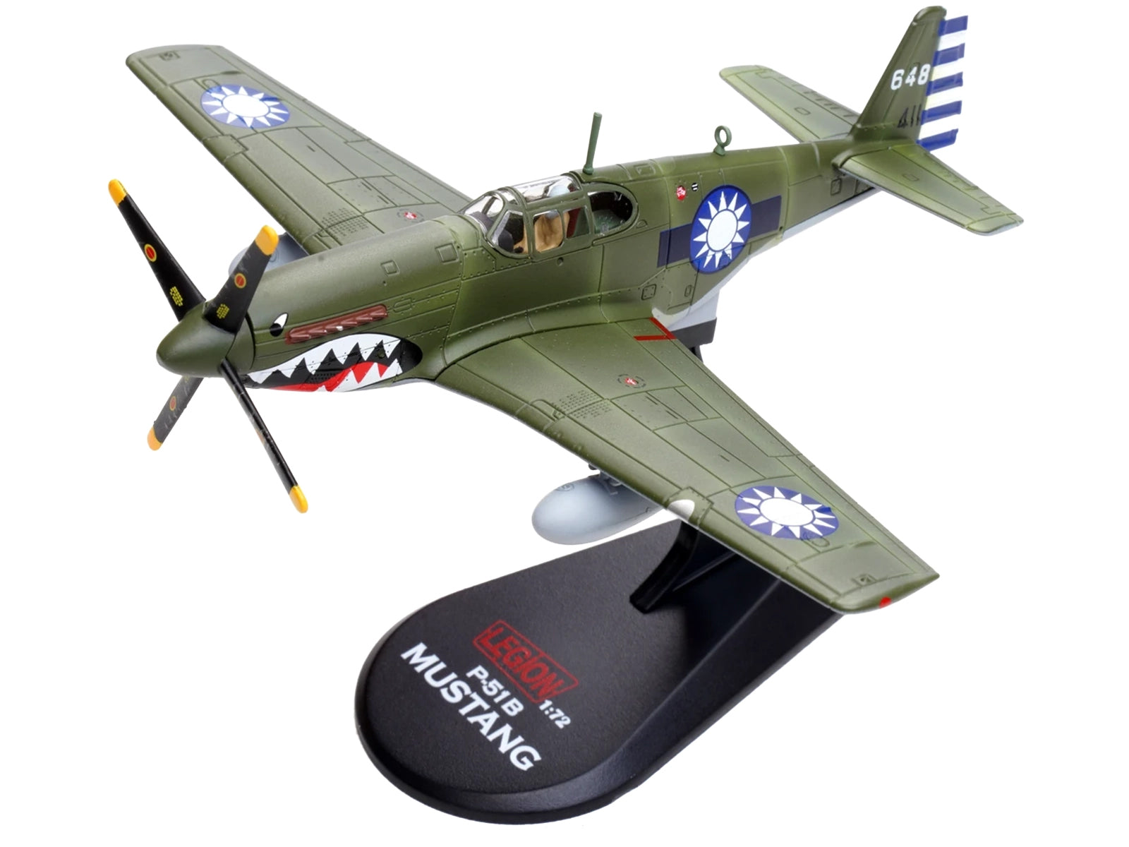 North American P-51C Mustang Aircraft "648 No.32 Squadron" (1945) Chinese Air Force 1/72 Diecast Model Airplane by Legion - image 5