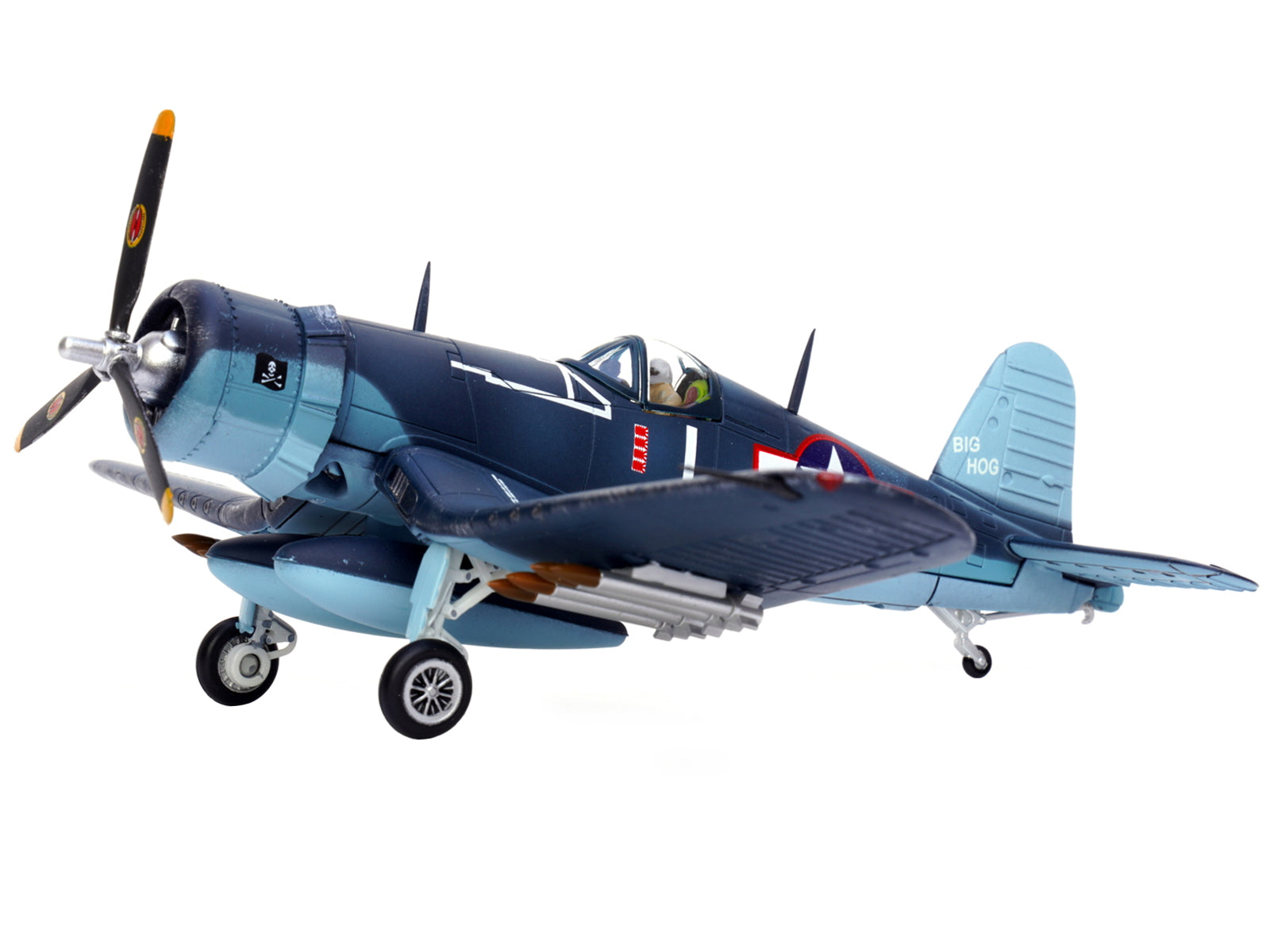 Vought F4U-1A Corsair Fighter Plane "Big Hog" VF-17 "Jolly Rogers" Captain Tommy Blackburn US Navy (1943) 1/72 Diecast Airplane Model by Legion - image 2