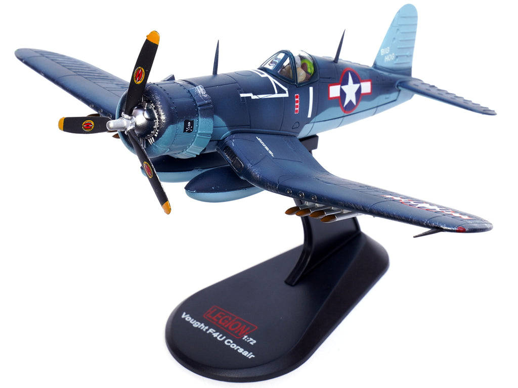 Vought F4U-1A Corsair Fighter Plane "Big Hog" VF-17 "Jolly Rogers" Captain Tommy Blackburn US Navy (1943) 1/72 Diecast Airplane Model by Legion - image 5