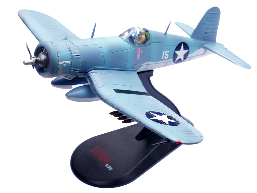 Vought F4U-1 Corsair Fighter Plane "Daphne 'C' 2nd Lt. James N. Cupp VMF-213 Hell Hawks Guadalcanal" (1943) United States Marines 1/72 Diecast Model Airplane by Legion - image 5
