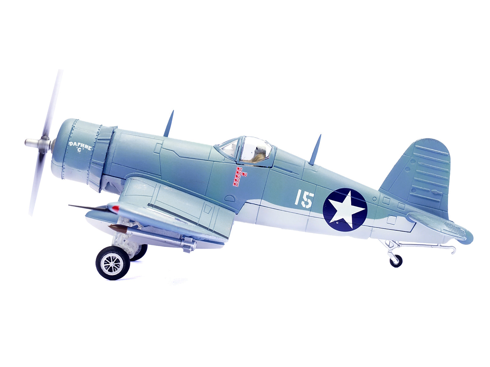 Vought F4U-1 Corsair Fighter Plane "Daphne 'C' 2nd Lt. James N. Cupp VMF-213 Hell Hawks Guadalcanal" (1943) United States Marines 1/72 Diecast Model Airplane by Legion - image 3