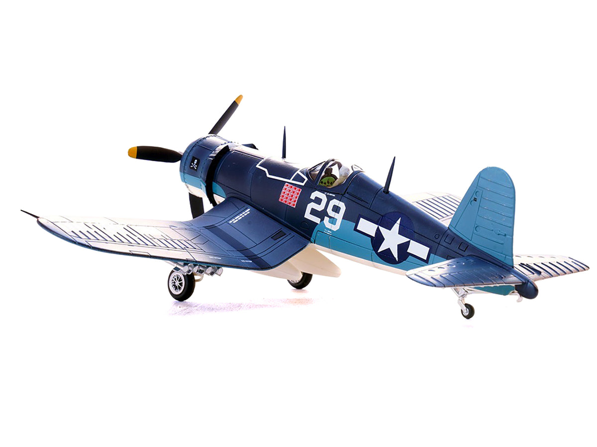 Vought F4U-1A Corsair Fighter Aircraft "Ace Ira Kepford VF-17 Jolly Rogers Bougainville Solomon Islands" (1944) United States Navy 1/72 Diecast Model by Legion - image 3
