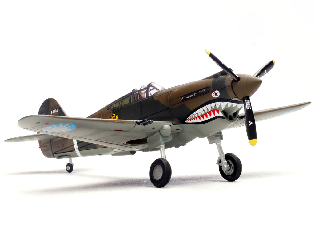Curtiss P-40B/C Warhawk Fighter Aircraft "White 7 1st Squadron Flying Tigers Chinese Air Force" (1942) 1st American Volunteer Group 1/72 Diecast Model Airplane by Legion - image 5