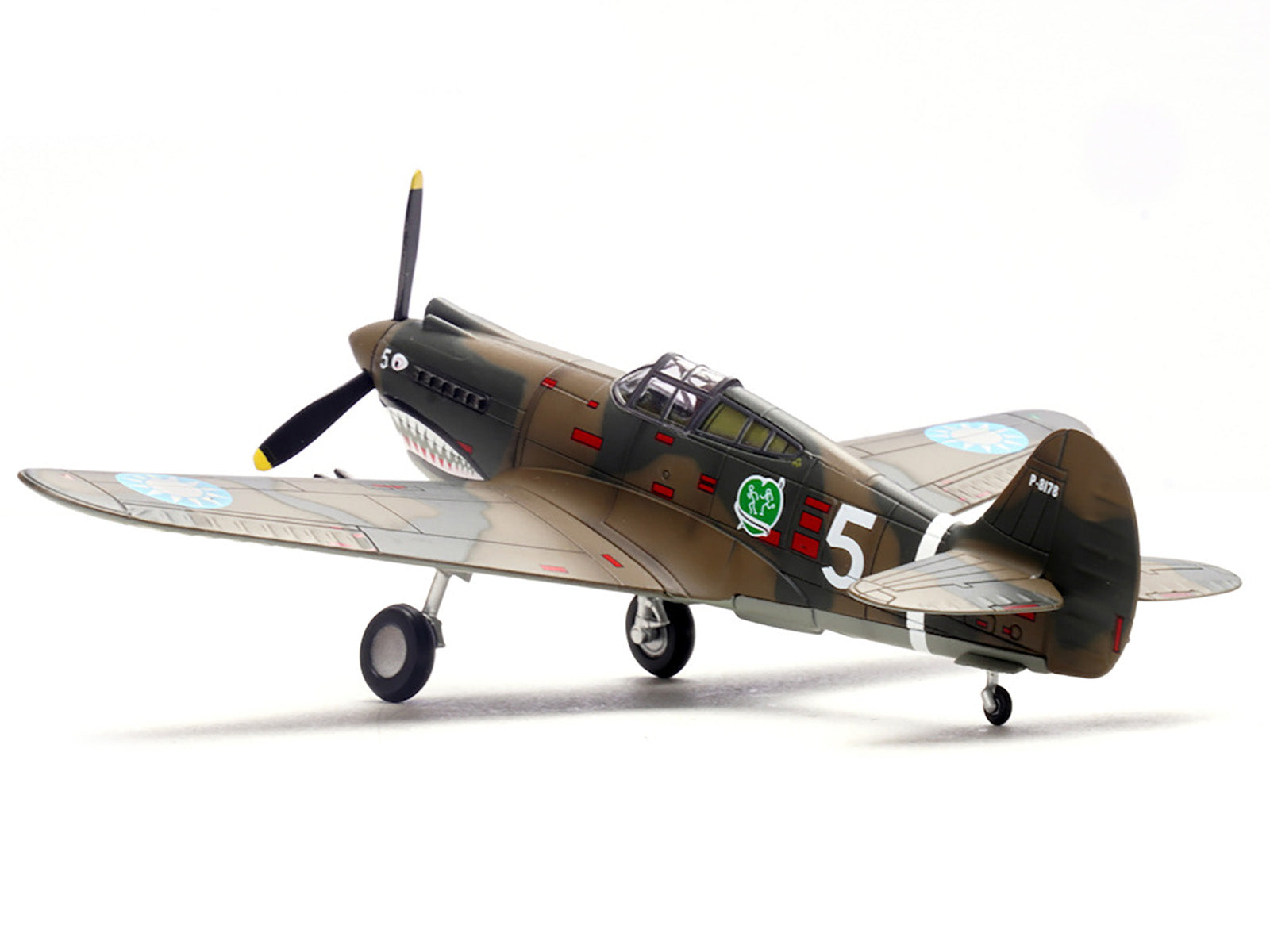 Curtiss P-40B/C Warhawk Fighter Aircraft "White 5 Charles Bond 1st Squadron Flying Tigers Chinese Air Force" (1942) 1st American Volunteer Group 1/72 Diecast Model Airplane by Legion - image 4