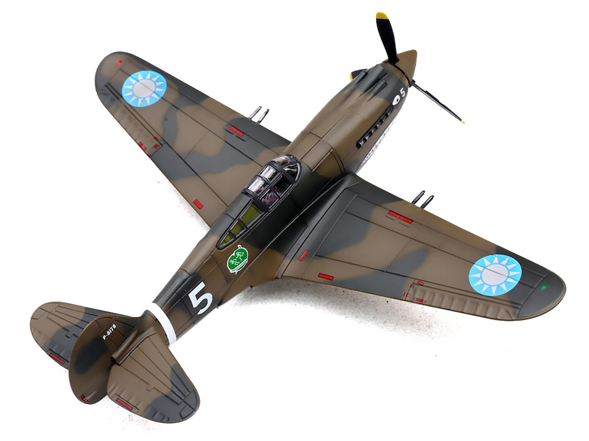 Curtiss P-40B/C Warhawk Fighter Aircraft "White 5 Charles Bond 1st Squadron Flying Tigers Chinese Air Force" (1942) 1st American Volunteer Group 1/72 Diecast Model Airplane by Legion - image 5