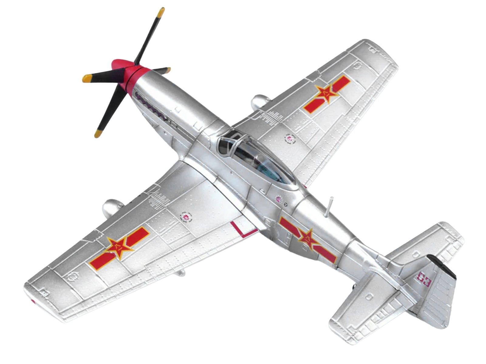 North American P-51D Mustang Aircraft "Captured from Chinese Nationalist Forces Chinese People's Revolution Military Museum" People's Liberation Army Air Force 1/72 Diecast Model Airplane by Legion - image 2