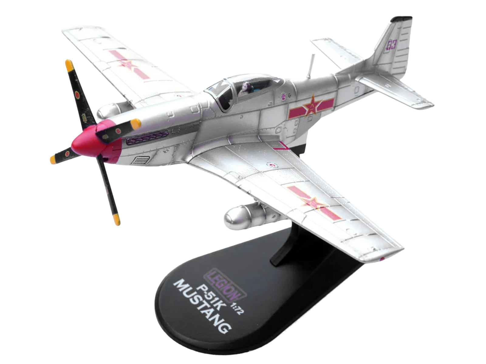 North American P-51D Mustang Aircraft "Captured from Chinese Nationalist Forces Chinese People's Revolution Military Museum" People's Liberation Army Air Force 1/72 Diecast Model Airplane by Legion - image 5