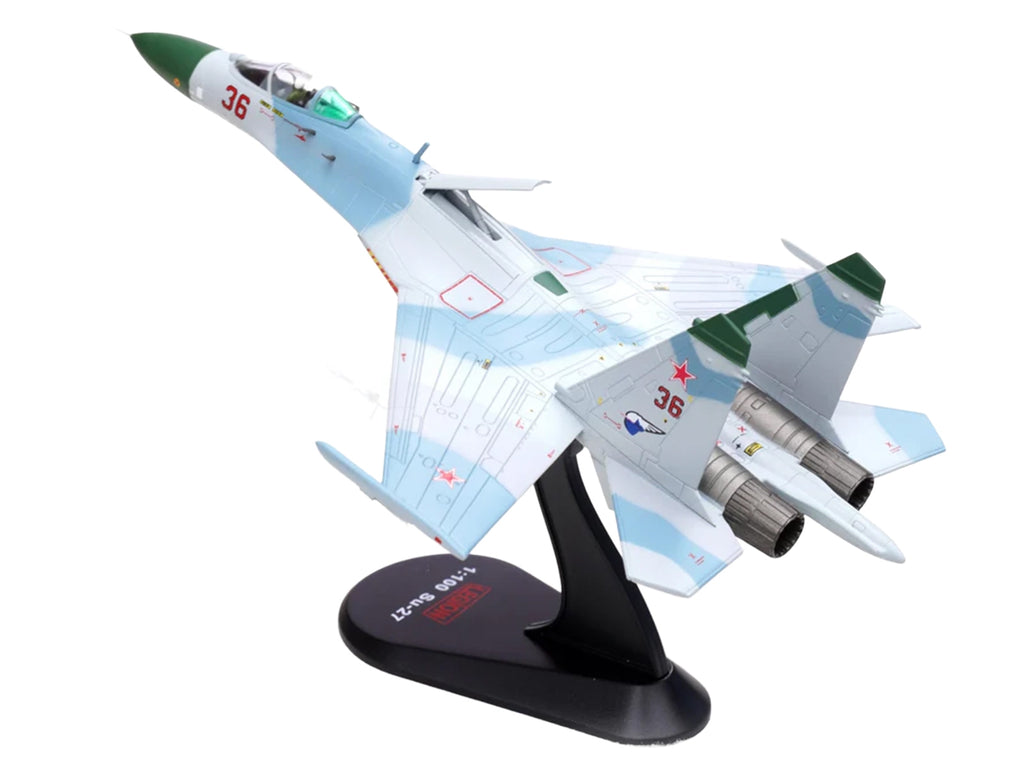 Sukhoi Su-27 Flanker-B Aircraft "Red 36 941st Fighter Aviation Regiment" (1987) Soviet Air Force 1/100 Diecast Model Airplane by Legion - image 5