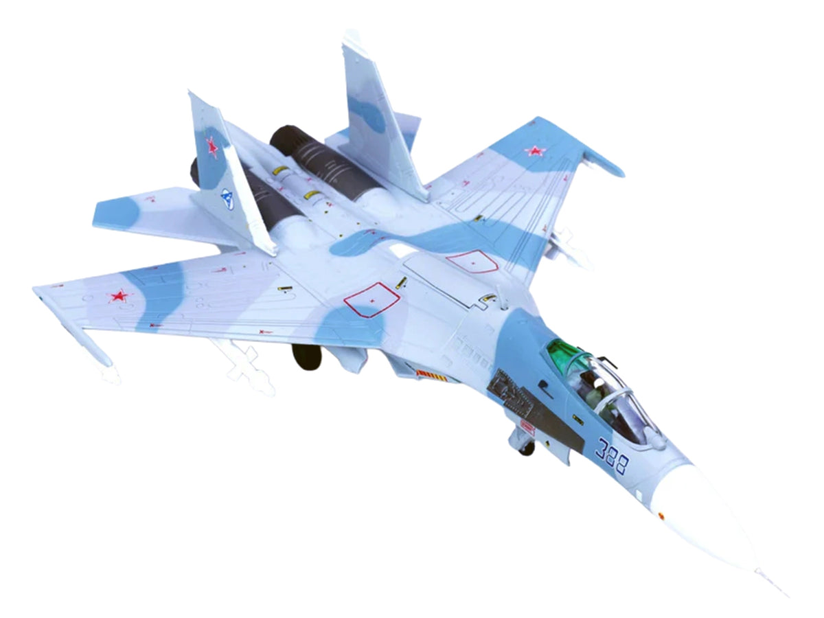 Sukhoi Su-27 Flanker-B Aircraft "Blue 388 Paris Air Show" (1989) Soviet Air Force 1/100 Diecast Model Airplane by Legion - image 2