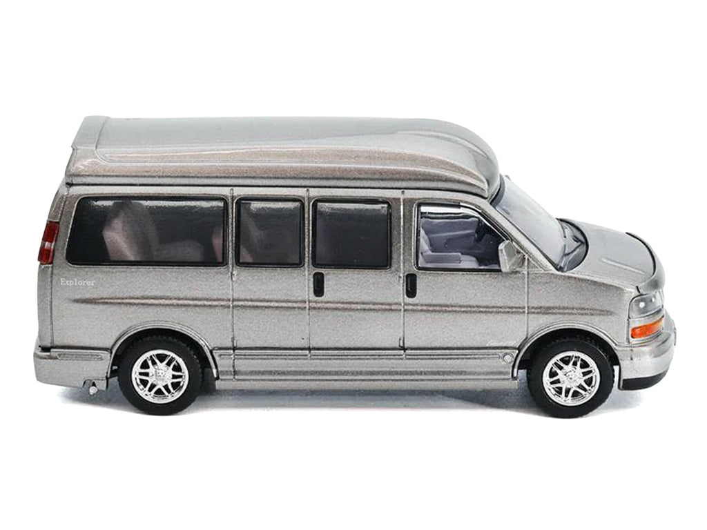 GMC Savana Explorer Limited SE Van Gray Metallic 1/64 Diecast Model Car by Shadow