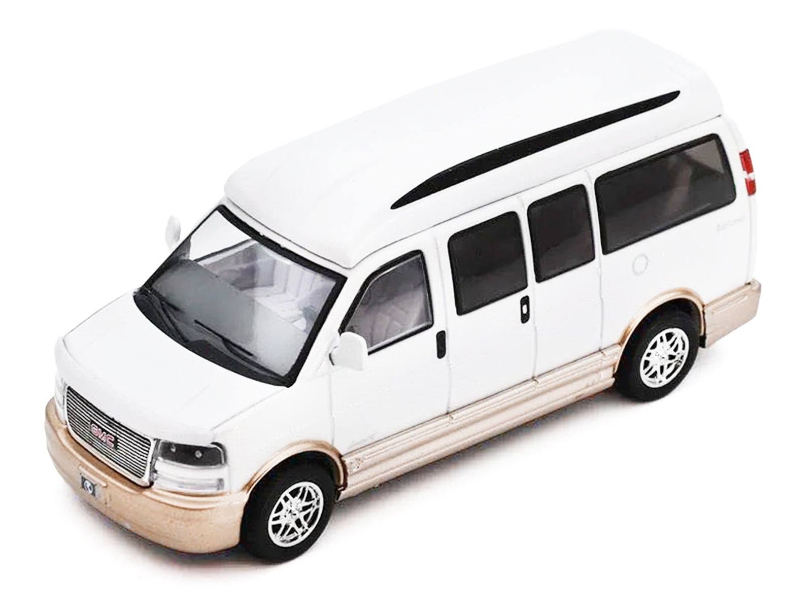 GMC Savana Explorer Limited SE Van White Metallic 1/64 Diecast Model Car by Shadow