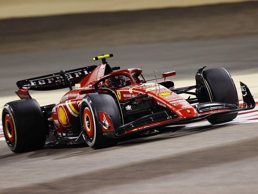 Ferrari SF-24 #55 Carlos Sainz 3rd Place Formula One F1 "Bahrain GP" (2024) with Acrylic Display Case 1/18 Model Car by LookSmart - image 2