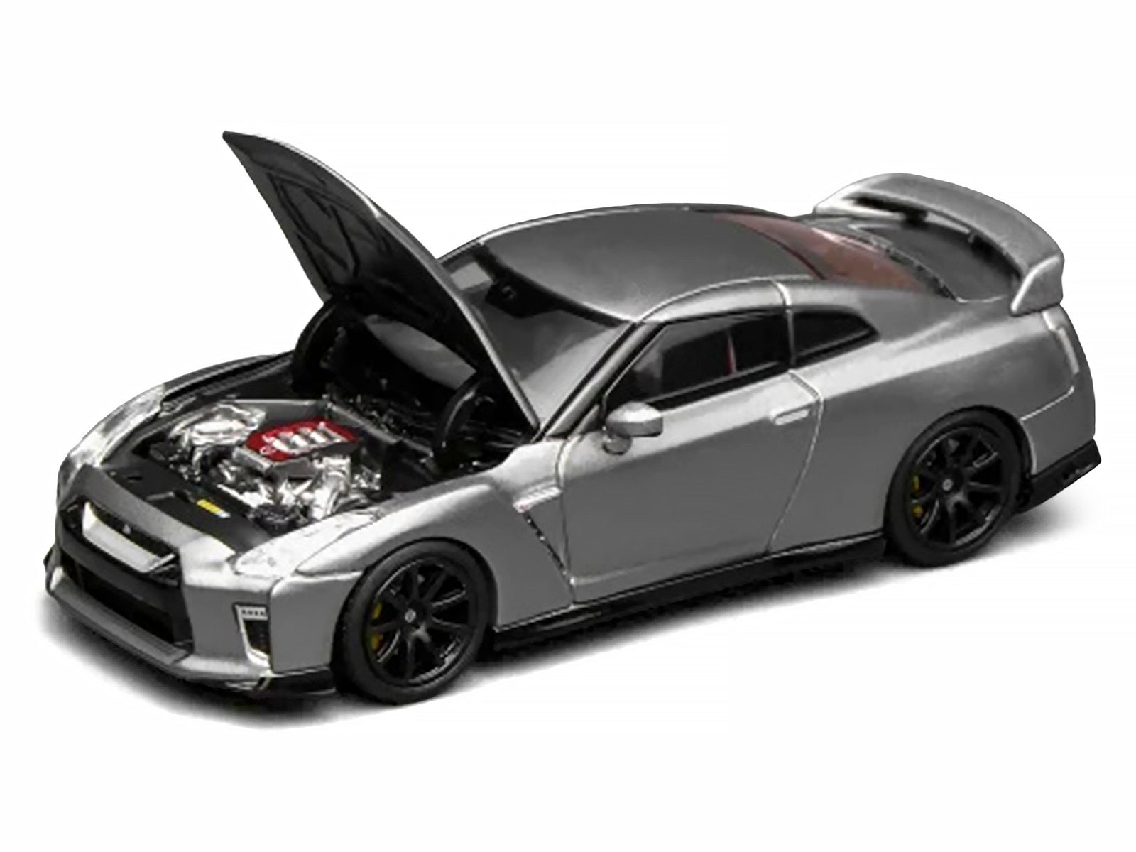 2020 Nissan GT-R (R35) Track Edition Engineered by NISMO RHD (Right Hand Drive) Dark Metal Gray Metallic "Senior 64" Series 1/64 Diecast Model Car by MotorHelix - image 2
