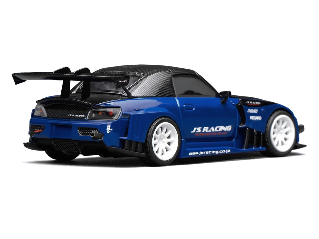 Honda S2000 RHD (Right Hand Drive) "J's Racing" Apex Blue Pearl with Carbon Hood and Top 1/64 Diecast Model Car by MotorHelix - image 5