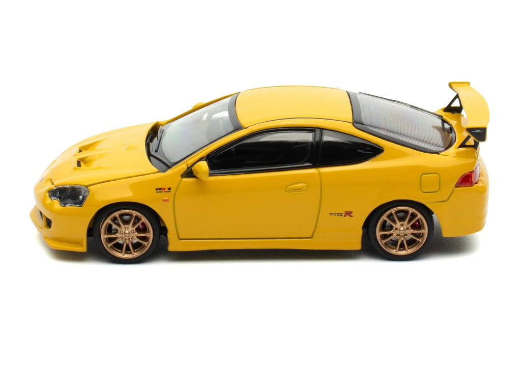 Honda Integra Type R (DC5) MUGEN RHD (Right Hand Drive) Phoenix Yellow 1/64 Diecast Model Car by MotorHelix - image 3