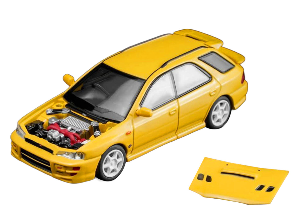 Subaru Impreza WRX STi Wagon Version VI RHD (Right Hand Drive) Cashmere Yellow 1/64 Diecast Model Car by MotorHelix - image 2